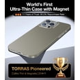 thumbnail image 2 of TORRAS Magnetic Slim-Fit for iPhone 16 Pro Max Case, Ultra-Thin 16 ProMax Phone Case Compatible with MagSafe, Light Anti-Scratch Matte Hard PC Bayer 6.9 inch OriginFit, Black,Grey, 2 of 5