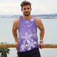 thumbnail image 6 of Fuzoiu Snowflakes Print Men's Workout Tank Tops,Sleeveless Gym Shirt Quick Dry,Fitness Bodybuilding T-Shirt,Muscle Athletic Workout Tee-3X-Large, 6 of 7