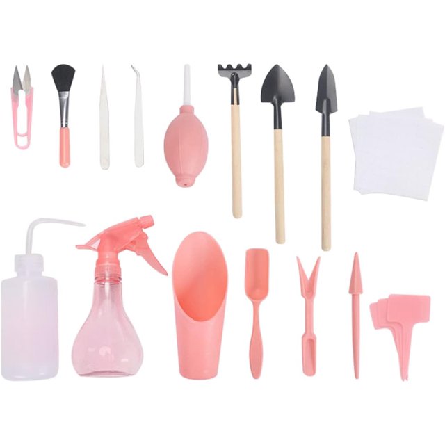 Yazoeia Tool kit for women, 16pcs/Set Mini Gardening Tool Set Succulent Transplanting Tool Succulent Garden Kit Transplanting Tools for Indoor Garden Plant Care(Style1) CJC912-196199