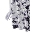 thumbnail image 4 of MBJ WDR1077 Womens Tie Dye Round Neck Sleeveless Trapeze Dress Tunic Top XXL WHITE_BLACK, 4 of 4
