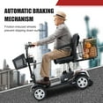 thumbnail image 6 of Electric Mobility Scooter for Adults and Seniors - 300 lbs Max Weight, 4-Wheel Powered Mobility Scooters Wheelchair Device for Travel, Elderly (with Head Light-Chrome), 6 of 6