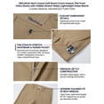 thumbnail image 4 of MEILIHUA Men's 9" Inseam Flat Front Golf Shorts, Tailored Fit Casual Chino Shorts with Stretch Waistband, 4 of 8