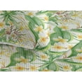 thumbnail image 3 of Ambesonne Springtime Quilted Bedspread Set 3 Pcs, Vintage Floral Yucca Art, Queen, Fern Green Mustard White, 3 of 4