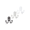 thumbnail image 3 of Mainstays, Double Hook Satin Nickel Metal Hooks, for Hanging Towels and Coats, 10 lbs Capacity, 1 Pc, 3 of 7
