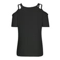 thumbnail image 4 of Kovlvoll Womens Plus Size Tops off Shoulder Short Sleeve V Neck Eyelet Shirts Summer Casual Comfy Tees Top, 4 of 6