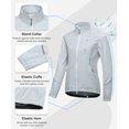 thumbnail image 6 of Women's Cycling Jackets Reflective Packable Running Jacket Windproof Water-Resistant for Hiking Biking with 6 Pockets Cold Weather (White XS), 6 of 8