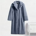 thumbnail image 5 of Sexlip Winter Coats Women Faux Fur Thick Long Thermal Overcoats Plus Size Sherpa Fuzzy Jacket Colorblock Lining & Pocket Coat Blue XXXXL, 5 of 8