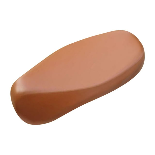 Funda de cojín para asiento de motocicleta, elástica, con protección solar, de cuero PU Marrón
