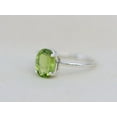 thumbnail image 5 of Peridot Oval cut gemstone engagement ring 925 sterling silver Wedding ring for her, 5 of 5