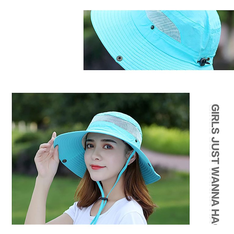 Outdoor Sun Hat Bucket Hats for Women Sun Protection Mesh  display picture 2