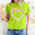 thumbnail image 2 of Diufon Chandails de la Saint-Valentin pour Femmes, Décontractés, à Manches Courtes, Col Ras du Cou, Chandails à Enfiler, Hauts Tendance Mignons, Blouse à Imprimé Graphique, 2 of 5