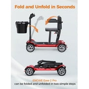 ENGWE 4 Wheel Electric Mobility Scooter for Seniors & Adults Foldable Lightweight Mobility Scooter with Removable Dual Battery 20 Miles Long Range Electric Scooter Powered Wheelchiar for Travel Blue