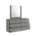 thumbnail image 6 of Elara Queen 4PC Set - Manufactured Wood - Gray & LED Marble Accent Headboard, 6 of 14