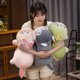 thumbnail image 5 of Almohada de peluche gigante de dinosaurio gordo, cojín de Animal suave de 35-110cm, gato, perro Husky, muñecas encantadoras, regalo de Navidad, 5 of 5