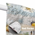 thumbnail image 2 of Summer Botanical Kitchen Window Curtains, Swag Curtains Valance for Bedroom Living Room Bathroom, White Daisy Botanical Bee Farmhouse Rod Pocket Window Treatment Curtain Block Drapes 2 Panels 36"x36", 2 of 9