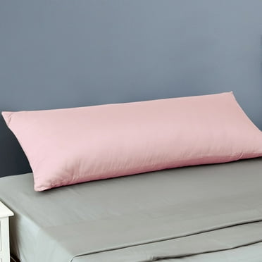 Flxxie Soft Breathable Combed Cotton Sateen, 1 Pack 20x54 inches Body Pillowcase, Pink