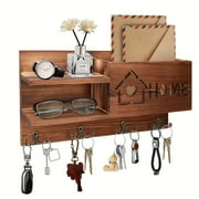 Wooden home storage rack, key storage rack, email storage box, countryside shelf, office item storage rack