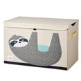 thumbnail image 1 of 3 Sprouts Children's Nursery Room Soft Fabric Storage Trunk Toy Chest Box, Sloth, 1 of 7