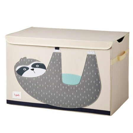UPC: 0812895001365 | 3 Sprouts Children s Nursery Room Soft Fabric Storage Trunk Toy Chest Box Sloth