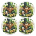 thumbnail image 2 of Man and St-patrick's Day Black Round Placemats Plate Mats 15 Inch Non-Slip Heat Resistant Washable PVC Set Indoor for Kitchen Dining Table 4PCs, 2 of 6