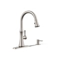 thumbnail image 1 of Kohler R28706-SD-VS Kaori grifo de cocina monomando con rociador desplegable y dispensador de jabón de acero inoxidable vibrante, 1 of 5