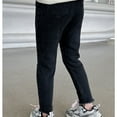 thumbnail image 5 of TAIAOJING Toddler Baby Kids Girls' Pants Spring And Autumn New Children's Autumn Jeans Fashion Fashion Tight Children's Slacks Casual Joggers, 5-6 Years, 5 of 9