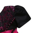 thumbnail image 4 of Little Girls Fuchsia Black Flower Bow Adorned Party Dress 6, 4 of 7