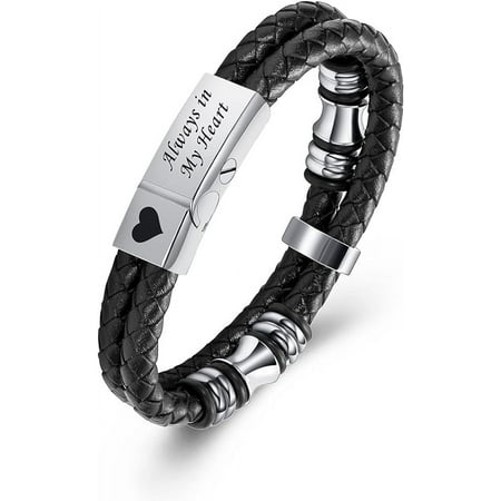 Braided Leather Cremation Jewelry Cuff Urn Bracelet for Ashes for Women Men Keepsake Memorial Urn Bangle Bracelet for Ashes Urn Bangle Jewelry