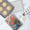 thumbnail image 5 of Yayeee Pot Holders Kitchen Heat Resistant with Pocket 7"x9.8" Cotton Oven Cooking Hot Pads, Orange Vibrant Flowers, 5 of 7