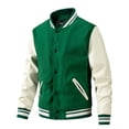 thumbnail image 1 of AIOPESON, chaqueta de béisbol para hombre, chaqueta con botones y cuello levantado, ropa de calle gruesa de moda para otoño e invierno, abrigos de alta calidad para hombre AIOPESON chaqueta de poliéster, 1 of 6