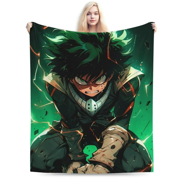 My Hero Academia Bed Blanket Air Conditioner Quilt Ultra Soft Flannel Blanket All Season Fuzzy Blanket Reversible Fluffy Plush Blanket 40"X30"