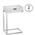thumbnail image 2 of Monarch Specialties Table d'Appoint Contemporaine avec Tiroir, Blanc (2 Pièces), 2 of 6