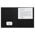 thumbnail image 2 of Sparco 2-pocket Leatherette Portfolio Letter - 8 1/2" x 11" Sheet Size - 2 Internal Pocket(s) - Leatherette Paper - Black - 25 / Box, 2 of 3
