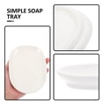 thumbnail image 3 of White Ceramic Soap Dish Holder for Bathroom, Scrub Soap Tray Organizer, Washing Rack and Accessories Display, 3 of 6