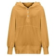 thumbnail image 3 of Xcmzpl Women's Hoodies Loose Fit Solid Color Hooded Sweatshirt Travel Sweater Tops Cotton Long Sleeve Shirts Fall Clothes, 3 of 6