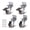 1.0 Inch Wheel, variant on 1 Inch Small Caster Wheels Set of 4, L-Bracket Casters Low Profile Side Mount Casters, Swivel Rubber Castors for Furniture, Underbed Drawer, DIY Project, Capacity Lbs: 97 Lbs (with 2 Brakes)