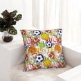 thumbnail image 6 of Pofeuu Balls Print Double-sided plush pillowcase Square Throw Pillow Covers Pillows Cover for Living Room Bedroom Sofa Couch Cushion Cover（No pillow core）-12"x12", 6 of 7