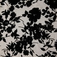 thumbnail image 3 of Zelouf Glenda Floral Flocked Yoryu  , Sewing, DIY, Crafts Fabric by the Yard, Ivory/black, 5 Yard, 3 of 3