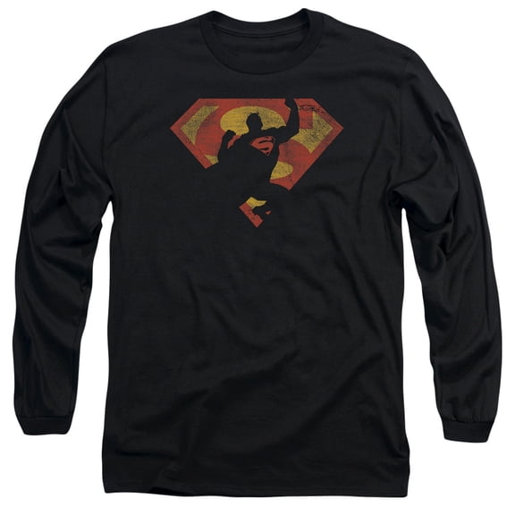 Superman - S Shield Knockout - Long Sleeve Shirt - X-Large