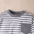 thumbnail image 7 of Zwiiyzr Baby Boys Two Piece Outfits Long Sleeve Stripe Top + Pants Sweatshirt Casual Loungewear Set Homewear Set for 6 Months-3 Years Old Gray, 7 of 7