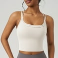 thumbnail image 2 of AherBiu Workout Tank Tops for Women Low Cut Cowl Neck Crossover Racerback Cropped Athletic Tshirt with Built in Bra, 2 of 7
