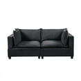 thumbnail image 3 of Bowery Hill Fabric Down Feather Sofa Loveseat Set in Dark Gray, 3 of 8