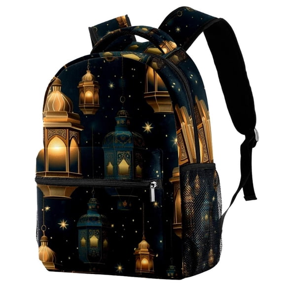 Lightweight Backpack Retro Lantern School Bag Travel Laptop Daypack for Men Women Casual Rucksack