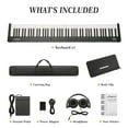 thumbnail image 4 of Accreate 88 Key Keyboard Piano, Full-Size Electric Keyboard Piano for Beginners, Portable Electric Piano with Sustain Pedal, Headphones, Handbag, Bluetooth, USB MIDI, 4 of 7
