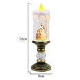 thumbnail image 4 of Christmas Music Box Handcrafted Candlestick Music Box with Candle Shape Ornament Snowman, 4 of 9