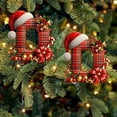 thumbnail image 3 of Red Initials Christmas Ornaments for Tree 26 Letters Christmas Hanging Decorations for DIY Crafts Xmas Home Decor Personalized Gnomes Decorative Monogram Pendants with Santa Hat (D), 3 of 5