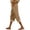 Beige(Womens Pants), variant on GUACER Summer Capri Pants for Women Linen Elastic Waist Drawstring Casual Breathable Cropped Trousers with Pockets