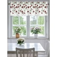 thumbnail image 3 of Curtain Valance for Windows,Red Rose Flower Valentine's Day Kitchen Valances Rod Pocket Short Curtains,Green Leaves on White Window Treatment Panel for Bedroom Bathroom 42"x18", 3 of 7