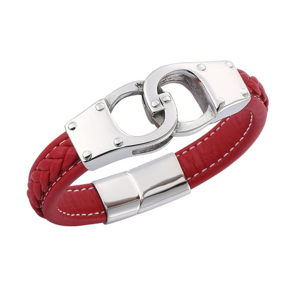 Goriertaly Significatif et Mémorable Hommes Bracelets Reflétant le Style Tressé Bracelet Femmes Bracelets Rouge