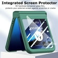 thumbnail image 2 of for Motorola Razr+ 2023 Case with Integrated Glass Screen Protector, [Removal Hinge Protection] Full Coverage Slim Hard PC Cover Scratch-Resistant Phone Case for Moto Razr Plus 2023 - Green, 2 of 12